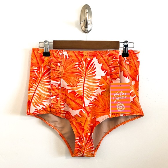 Kortni Jeane Other - Kortni jeane orange palms up front ruffle bottoms